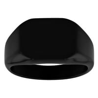 Машка црна не'рѓосувачка челик празна прстен
