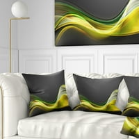 Дизајнрт Зелена златна шема на текстура - Апстрактна перница за фрлање - 18x18