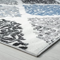 Транзициска површина килим цветни мулти, сино затворено расејување лесен за чистење