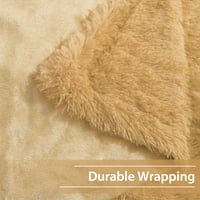 Уникатни поволни цени бушаво крзно од крзно декоративно ќебе, близнак за близнаци