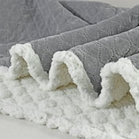 Цврсто врежано топло кадифен фланел руно фрли кревет ќебе