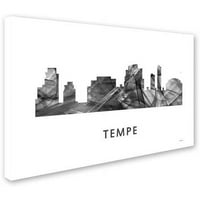 Трговска марка ликовна уметност 'Tempe Arizona Skyline wb-bw' Canvas Art by Marlene Watson
