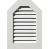 Ekena Millwork 16 W 30 H октагонален врвен гејбл функционален, PVC Gable отвор со 1 4 рамка за рамна трим