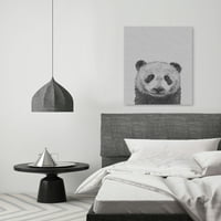 Осамено панда сликарство печати на завиткано платно