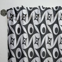 DesignArt 'Црно-бело геометриска шема vii' модерен панел за завеси од средниот век