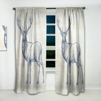 DesignArt „Убава и дива елен XII“ панел за завеси