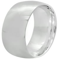 Машка високо-поли-поли-сребрен сребрен прстен