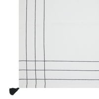 Главни ткаени ленти - црно -бела граница - фрлање табели - 50 x50