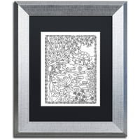 Трговска марка ликовна уметност Небесна платно уметност од Кети Г. Аренс, црна мат, сребрена рамка
