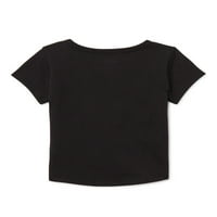 Малата маичка за кратки ракави на маички за девојчиња Гаранималс, маица со кратки ракави, големини 0 3М-24м