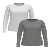 Time и Tru женска маица со долги ракави, 2 пакувања