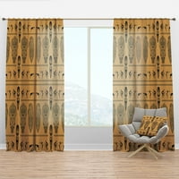 Дизајн на „африкански декоративни форми“ Тропски панел за завеси