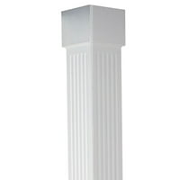 Ekena Millwork 10 W 6'H Craftsman Classic Square Non-Tapered Fluted Column W Стандарден капитал и база