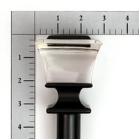 Лумино црна Алис акрилик, сет со двојна завеса, ширина 42-120