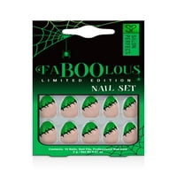 Салон Совршен Faboolous Green Nail Set, вклучен датотека и лепак, парче