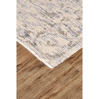 Michener потресена украсна волна килим, слонова коска од слонова коска, килим со акцент од 2ft 3ft