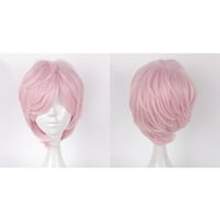Уникатни поволни цени за човечки перики за коса за жени дама 12 светло розови перики со капаче за перика