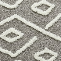 Loomaknoti vemoa avonako 4 '6' сив геометриски килим во затворен простор