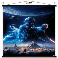 Војна на ѕвездите: Бојно Поле - Клучен Уметнички Ѕиден Постер Со Магнетна Рамка, 22.375 34