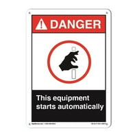 Знак За Опасност - Оваа Опрема Започнува Автоматски
