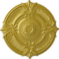 1 2 OD 1 2 P ATTICA ACANTHUS LEAF MEDALLION, богато злато со рачно насликано