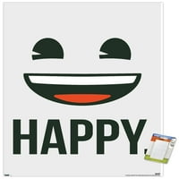 Емоџи - Среќен wallиден постер, 22.375 34