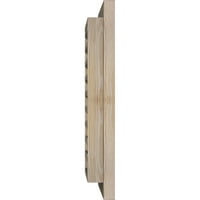 Ekena Millwork 36 W 24 H правоаголник Gable отвор: подготвен, функционален, мазен бор -жаблен отвор со рамка за лице од тули