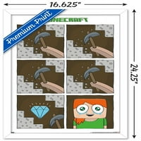 Minecraft-Едноставен Стрип Ale Крик Ѕид Постер, 14.725 22.375 Врамени
