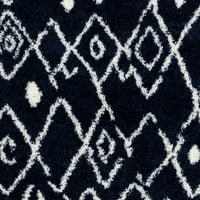 Уметнички ткајачи Хопер темно сина 2 '3' Глобален геометриски раб