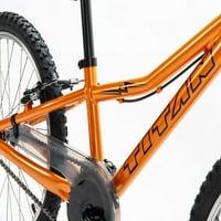 Молња алуминиумска легура кратка рамка хибридна младина БМ велосипед, црвен манго