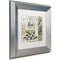 Трговска марка ликовна уметност Уметност на чајот II Канвас уметност по боја пекарница бела мат, сребрена рамка