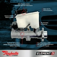 Element Raybestos Element Нов мајстор цилиндар, MC се вклопува во избор: 1995- Нисан камион, Nissan D21