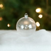 Shatterproof јасен транспарентен украс на божиќна топка 2,75 “