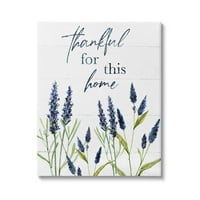 Stuple Industries благодарен за оваа домашна семејна фраза Сини хијацинт цвеќиња, 30, дизајн од Керол Робинсон