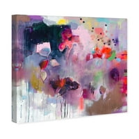 Wynwood Studio Апстрактна wallидна уметност платно „Михаела Несим“ - Вратете ја бојата на starsвездите - розова, виолетова