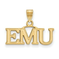 Цврсто Сребро Со Златно Тониран Источен Универзитет Во Мичиген Мал Приврзок
