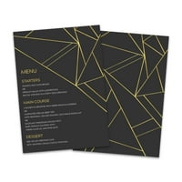 Персонализирана златна модерна картичка за свадби во менито