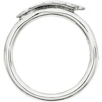 Стерлинг сребрен антички прстен од пердув