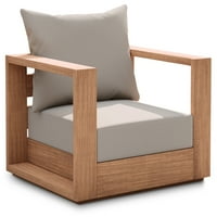 Меридијански мебел Тулум сива водоотпорна ткаенина на отворено стол