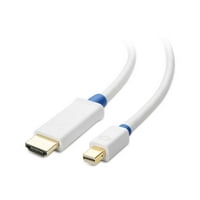 Кабелски Работи 4K Мини Дисплејпорт На HDMI Адаптер Кабел Во Бели Нозе-Гром И Гром Порта Компатибилен