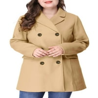 Единствени поволни цени, женски плус големина, забележана зимска палто со двојно гради