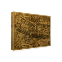 Црвениот Атлас Дизајн „Maplewood NJ 1910“ Canvas Art