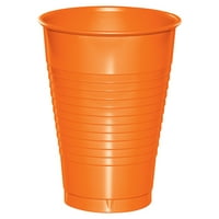 Sunkissed портокалови оз пластични чаши сметаат за гости