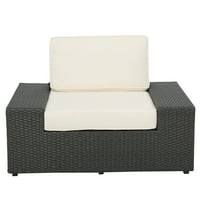 Keyston Outdoor Weater Sofa сет со перници, сива, бела