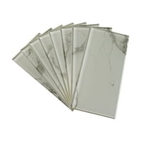 Art3d бел мермер 3 6 кора и стаклени плочки за стаклени плочи за кујната за грб