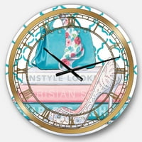 Дизајнарт Розова Мода ВИСОКИ потпетици IV Глам ѕид часовник