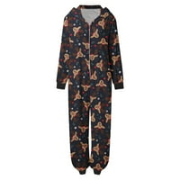 Женски Пижами Мама Ромпер Елен Печатење Долги Ракави Семејство Појавување На Облека За Спиење