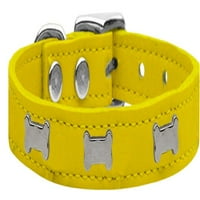 Mirage Pet Products Leather Boose Dog Colle, жолта, с